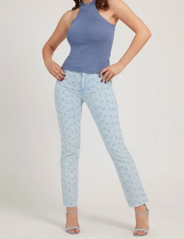 Pantaloni Guess, bleu Albastru