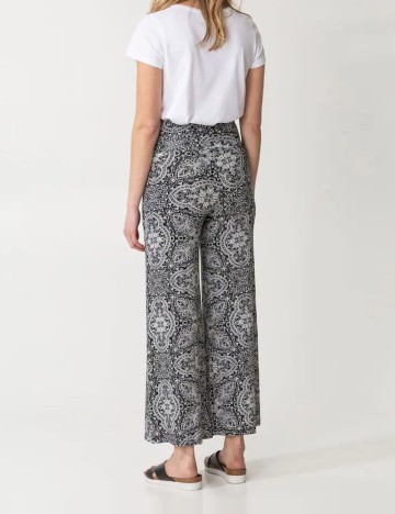Pantaloni Indiska, alb/negru