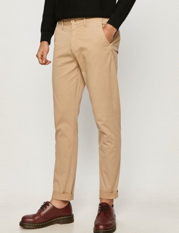 Pantaloni Guess, maro deschis