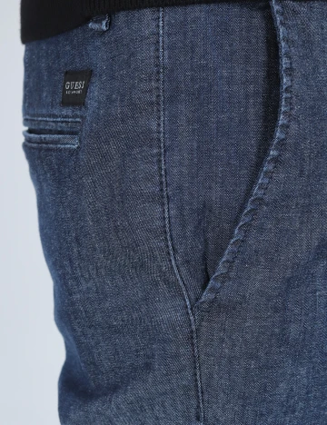Pantaloni Guess, bleumarin