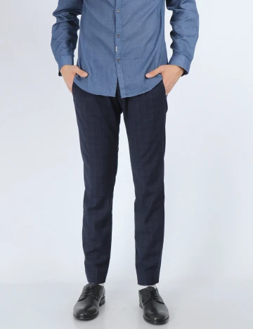 Pantaloni Guess, bleumarin