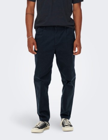 
						Pantaloni Only, bleumarin