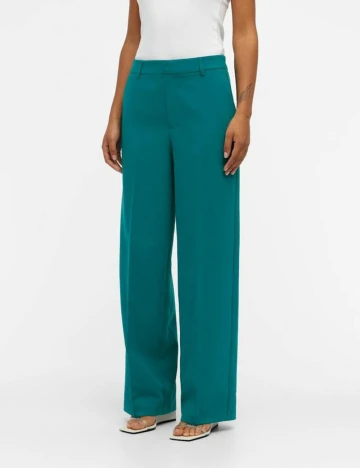Pantaloni Object, turcoaz