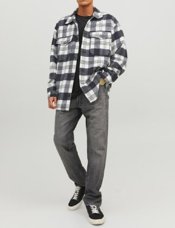 
						Jacheta Jack&Jones, alb-negru