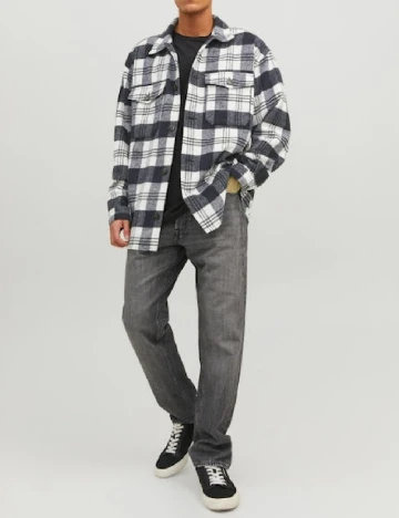 Jacheta Jack&Jones, alb-negru