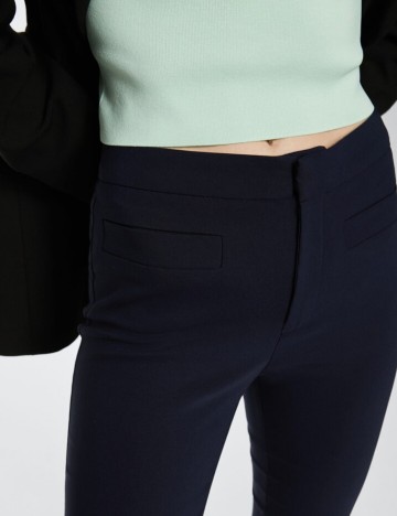 Pantaloni Mango, bleumarin inchis