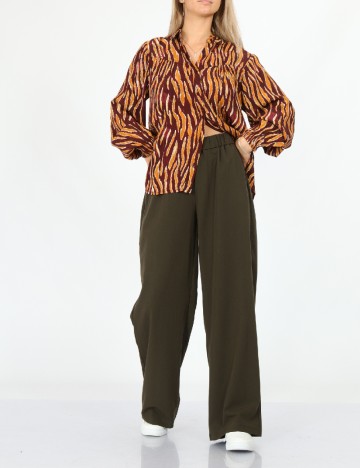 
						Pantaloni Vero Moda, verde inchis