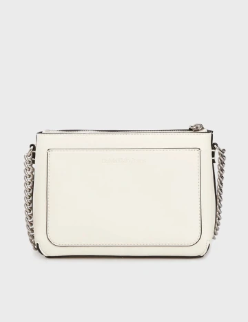 Geanta Calvin Klein, ecru Alb