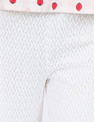 Pantaloni Pieces, alb