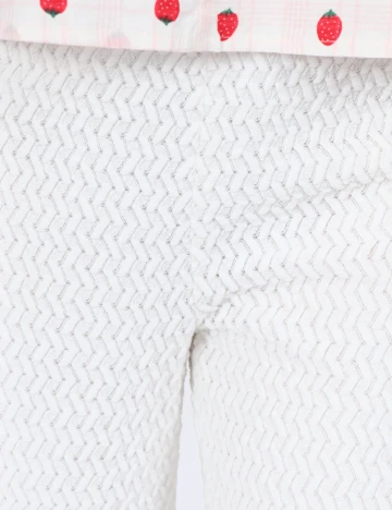 Pantaloni Pieces, alb