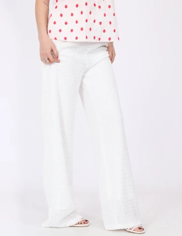 Pantaloni Pieces, alb