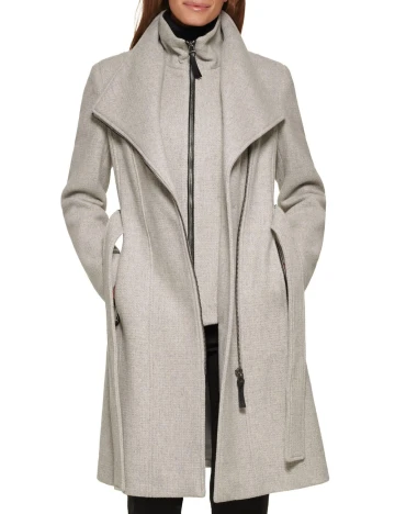 Palton Calvin Klein, gri deschis