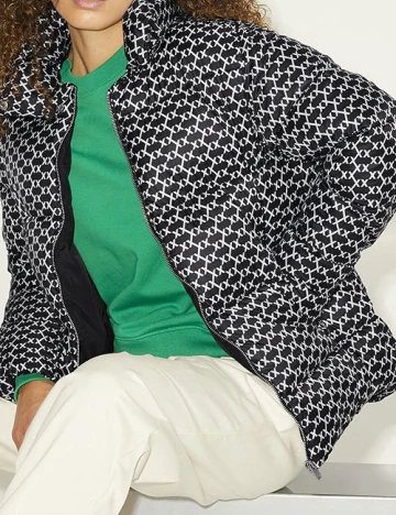 Geaca Jack&Jones, alb/negru
