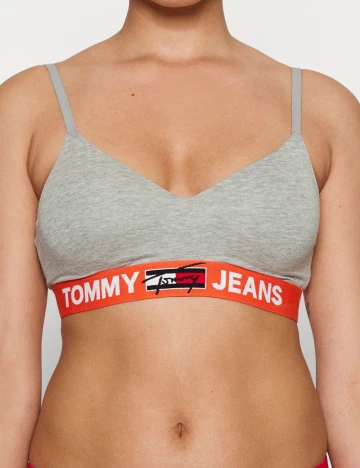 Bustiera sport Tommy Jeans, gri Gri