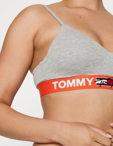 Bustiera sport Tommy Jeans, gri Gri