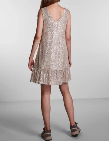 Rochie scurta Pieces, ecru