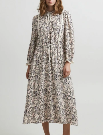 Rochie medie Atelier Reve, crem Crem