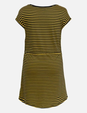 Rochie scurta Only Carmakoma, galben/negru Negru