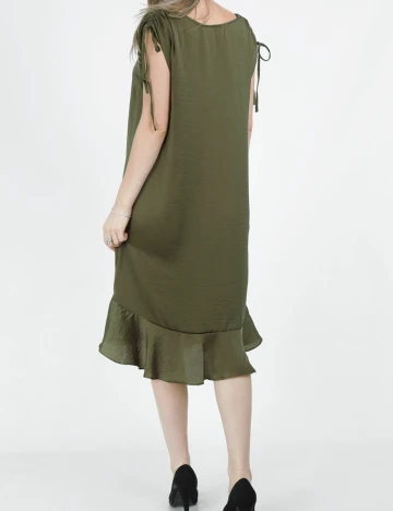 Rochie medie Cream, verde