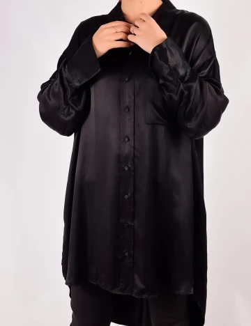 Camasa Zara Oversize, negru, M