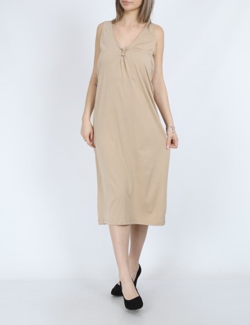 Rochie medie Vero Moda, maro deschis