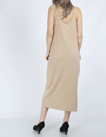 Rochie medie Vero Moda, maro deschis
