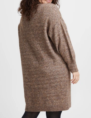 Rochie scurta Fransa Curve, maro