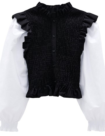 Camasa Zara, alb-negru, XS
