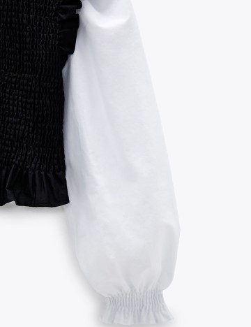 Camasa Zara, alb-negru, XS