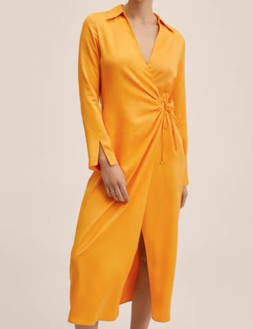 Rochie medie Mango, portocaliu Portocaliu