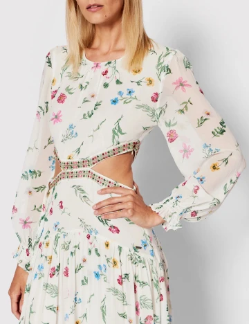 Rochie lunga Pepe Jeans London, alb