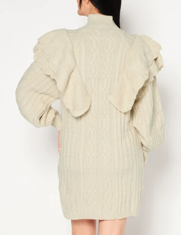 Rochie scurta NA-KD, crem