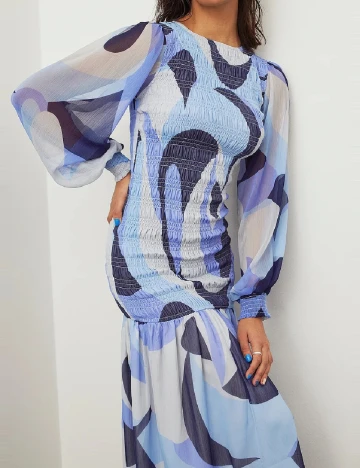 Rochie medie NA-KD, albastru
