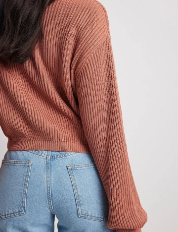 Cardigan NA-KD, roz pudra