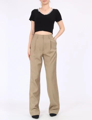 Pantaloni NA-KD, kaki
