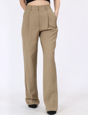 Pantaloni NA-KD, kaki