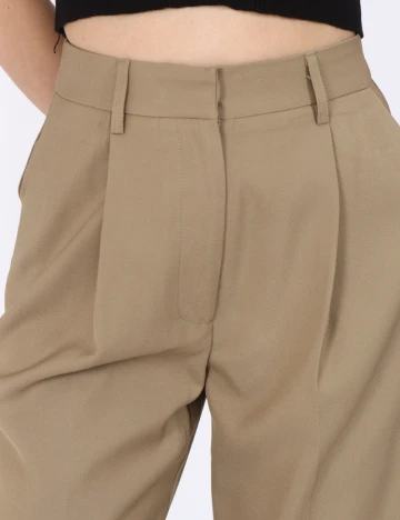 Pantaloni NA-KD, kaki