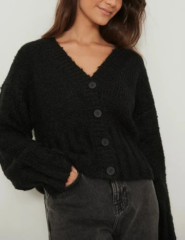 Cardigan NA-KD, negru Negru