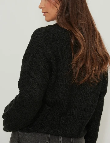 Cardigan NA-KD, negru Negru