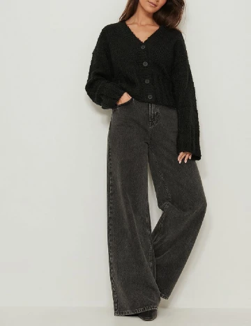 Cardigan NA-KD, negru