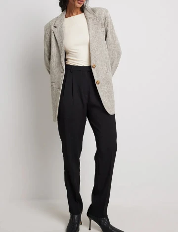 Pantaloni NA-KD, negru