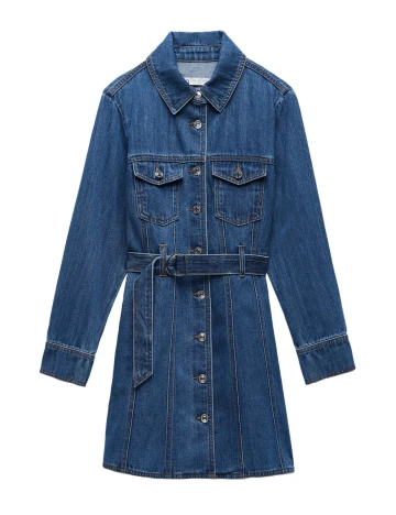 Rochie Zara, albastru denim, M