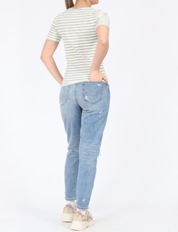 Tricou Jacqueline de Yong, alb/verde