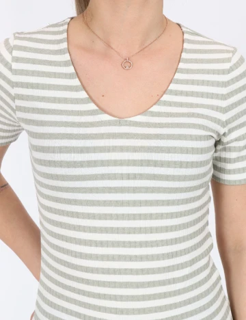 Tricou Jacqueline de Yong, alb/verde
