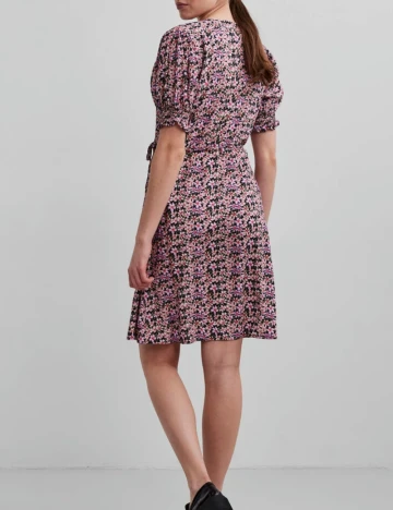 Rochie scurta Pieces, floral Floral print