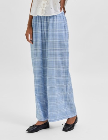 Pantaloni Selected Femme, albastru