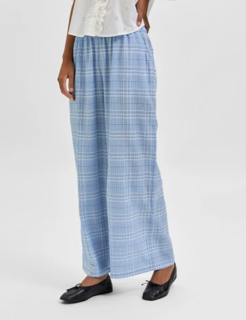 Pantaloni Selected Femme, albastru