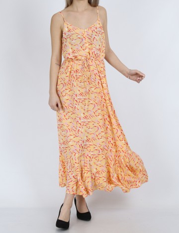 Rochie lunga Pieces, portocaliu