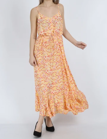 Rochie lunga Pieces, portocaliu