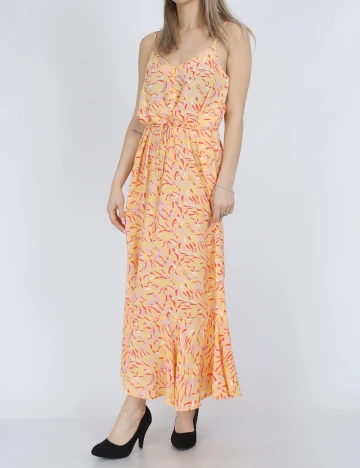 Rochie lunga Pieces, portocaliu